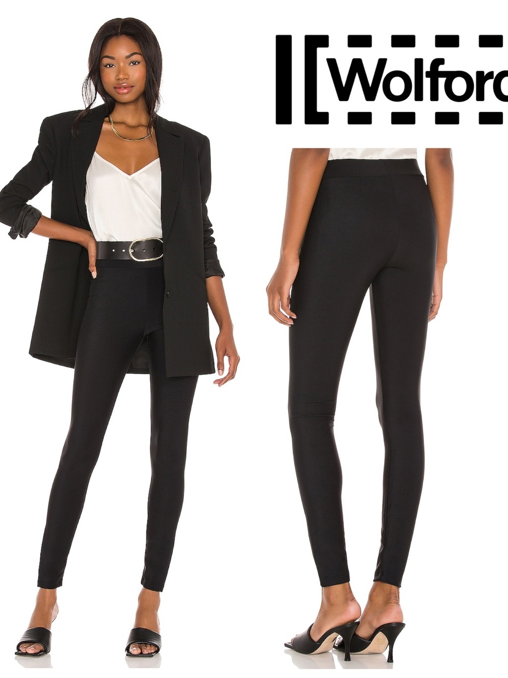 Wolford Black High-Rise Ponte Leggings
